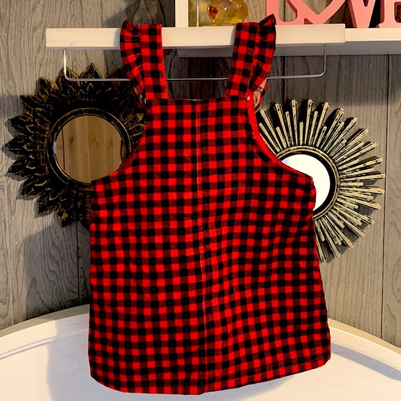 12 Month Buffalo Plaid jumper dress❤️ - Picture 2 of 3